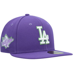 Purple Los Angeles Dodgers New Era Lime Side Patch 59FIFTY Fitted Hat