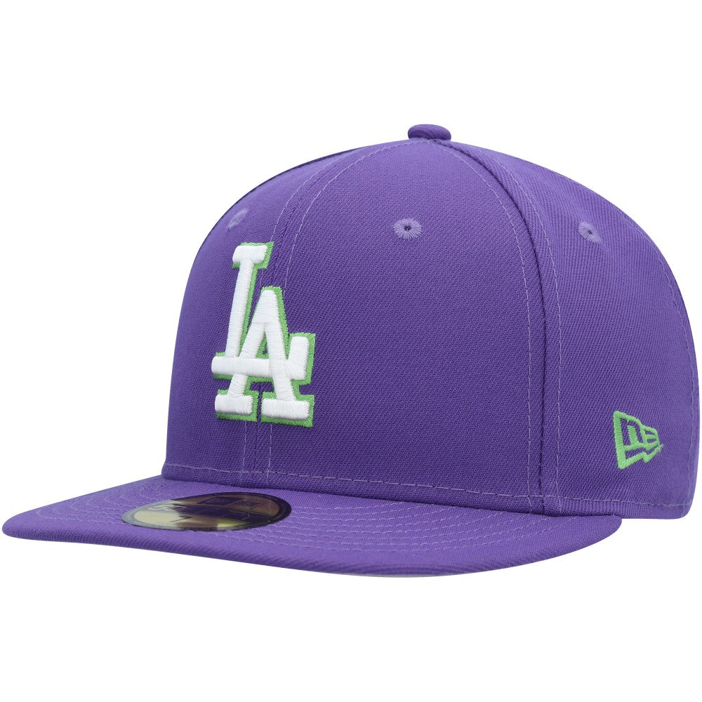 Purple Los Angeles Dodgers New Era Lime Side Patch 59FIFTY Fitted Hat