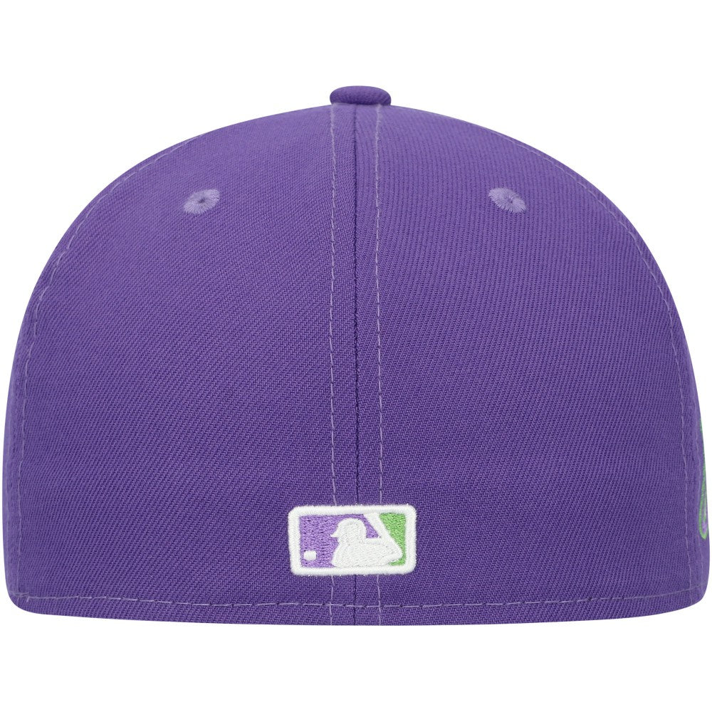 Purple Miami Marlins New Era Lime Side Patch 59FIFTY Fitted Hat