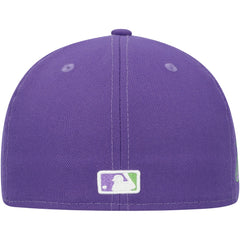 Purple Miami Marlins New Era Lime Side Patch 59FIFTY Fitted Hat