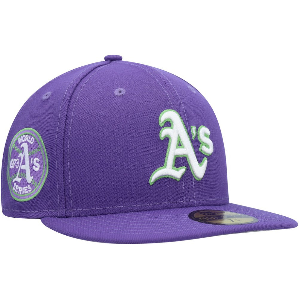 Purple Athletics New Era Lime Side Patch 59FIFTY Fitted Hat