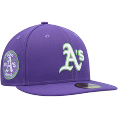 Purple Athletics New Era Lime Side Patch 59FIFTY Fitted Hat
