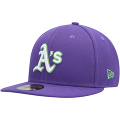 Purple Athletics New Era Lime Side Patch 59FIFTY Fitted Hat