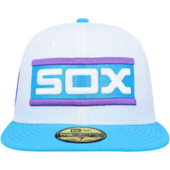 White Chicago White Sox New Era Comiskey Park 75th Anniversary Vice 59FIFTY Fitted Hat