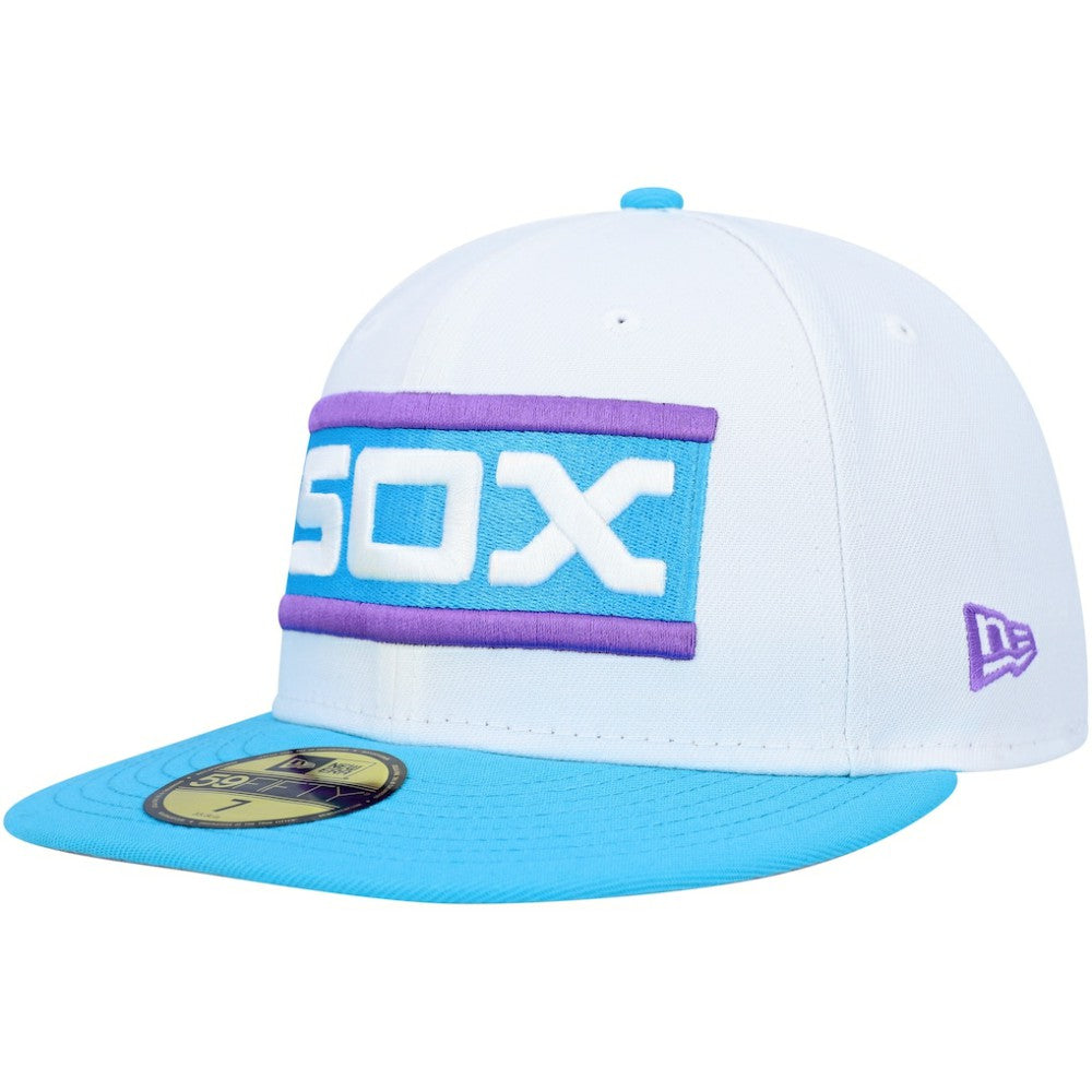 White Chicago White Sox New Era Comiskey Park 75th Anniversary Vice 59FIFTY Fitted Hat