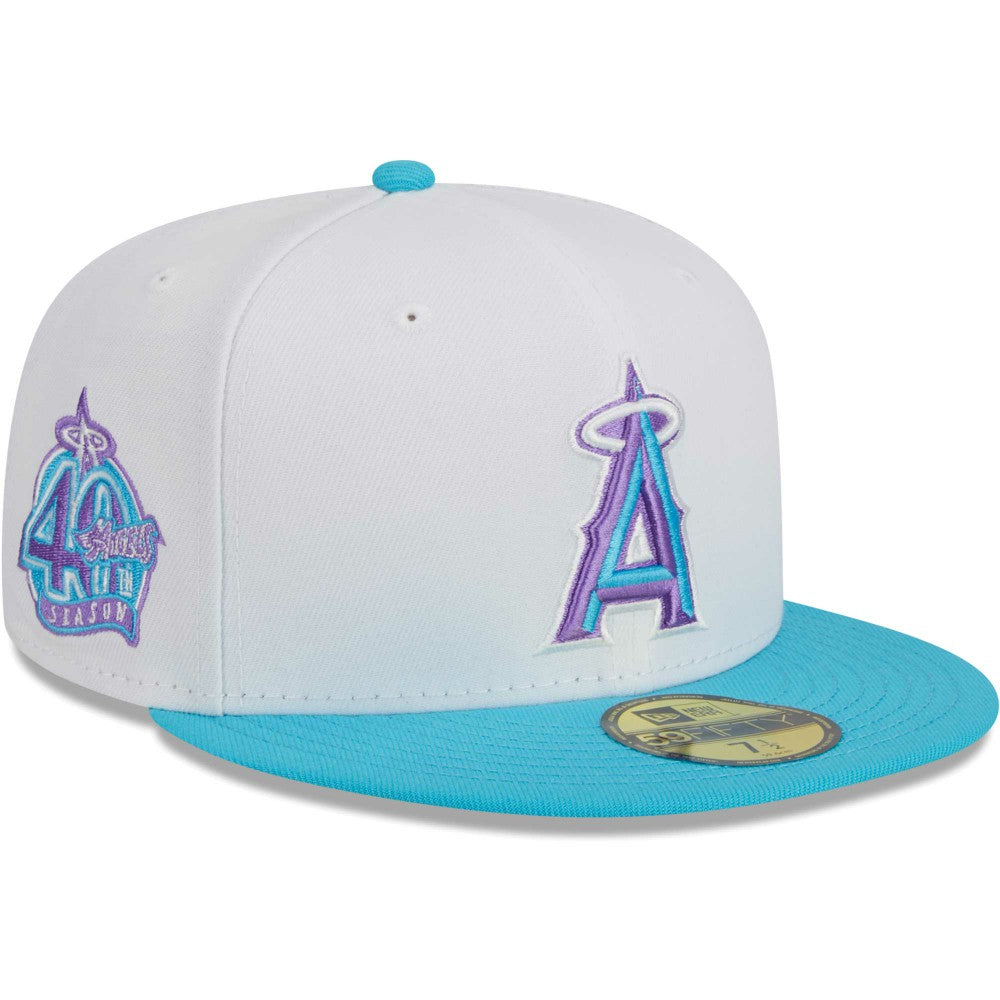White Los Angeles Angels New Era  Vice 59FIFTY Fitted Hat
