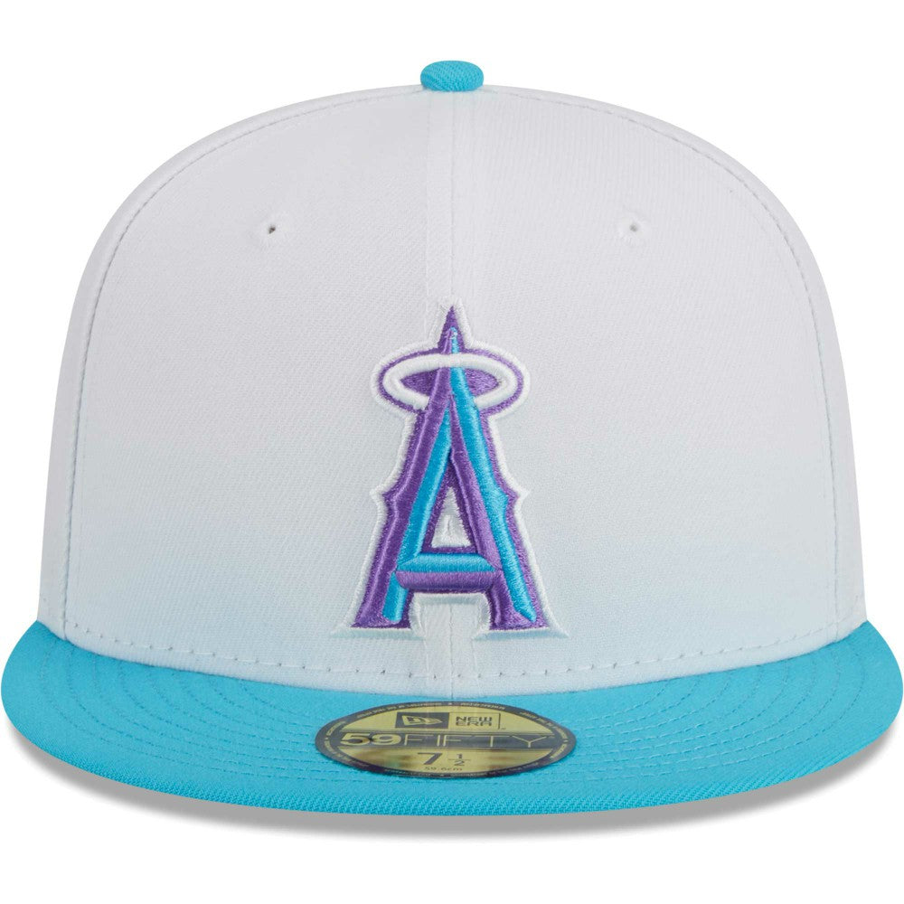 White Los Angeles Angels New Era  Vice 59FIFTY Fitted Hat