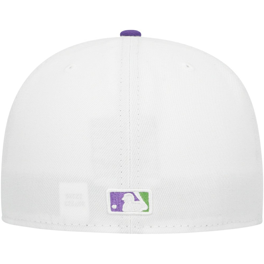 White Atlanta Braves New Era  Side Patch 59FIFTY Fitted Hat