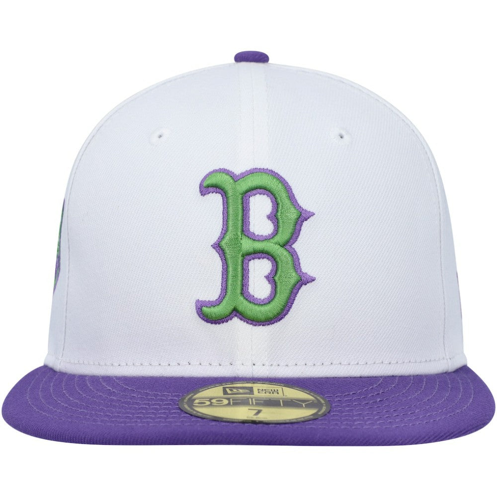 White Boston Red Sox New Era  Side Patch 59FIFTY Fitted Hat