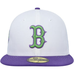 White Boston Red Sox New Era  Side Patch 59FIFTY Fitted Hat
