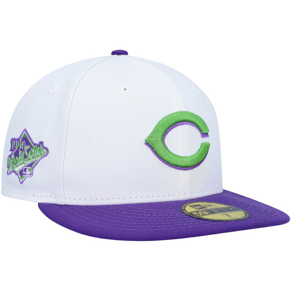 White Cincinnati Reds New Era 1990 World Series Side Patch 59FIFTY Fitted Hat