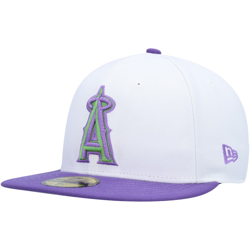 White Los Angeles Angels New Era 2002 World Series Side Patch 59FIFTY Fitted Hat