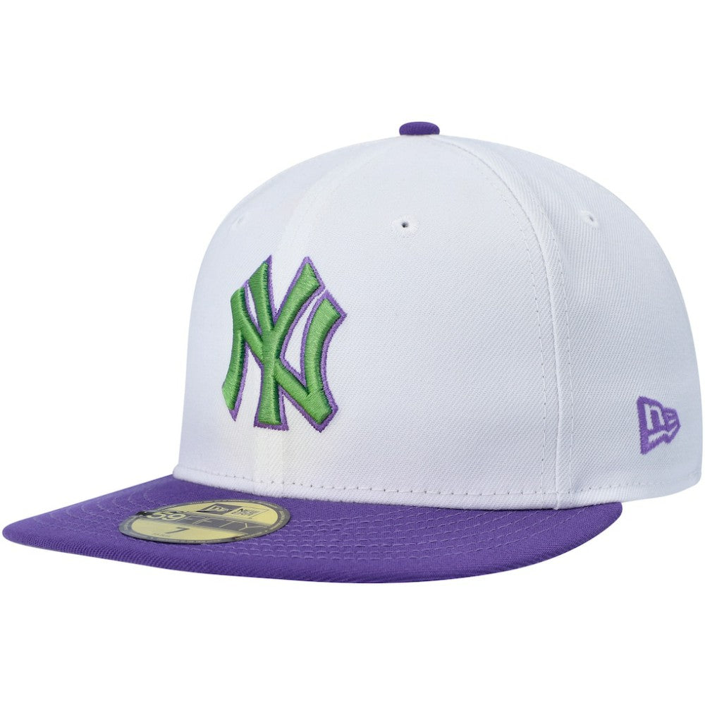 White New York Yankees New Era  Side Patch 59FIFTY Fitted Hat
