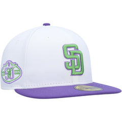 White San Diego Padres New Era 50th Anniversary Side Patch 59FIFTY Fitted Hat