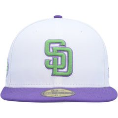 White San Diego Padres New Era 50th Anniversary Side Patch 59FIFTY Fitted Hat