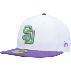 White San Diego Padres New Era 50th Anniversary Side Patch 59FIFTY Fitted Hat