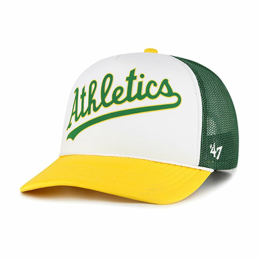 White Athletics '47 Foam Front Script Trucker Snapback Hat
