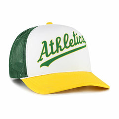 White Athletics '47 Foam Front Script Trucker Snapback Hat