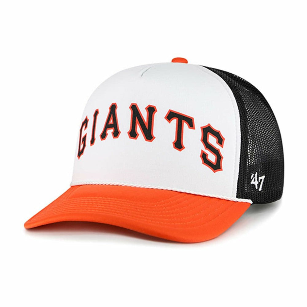 White San Francisco Giants '47 Foam Front Script Trucker Snapback Hat