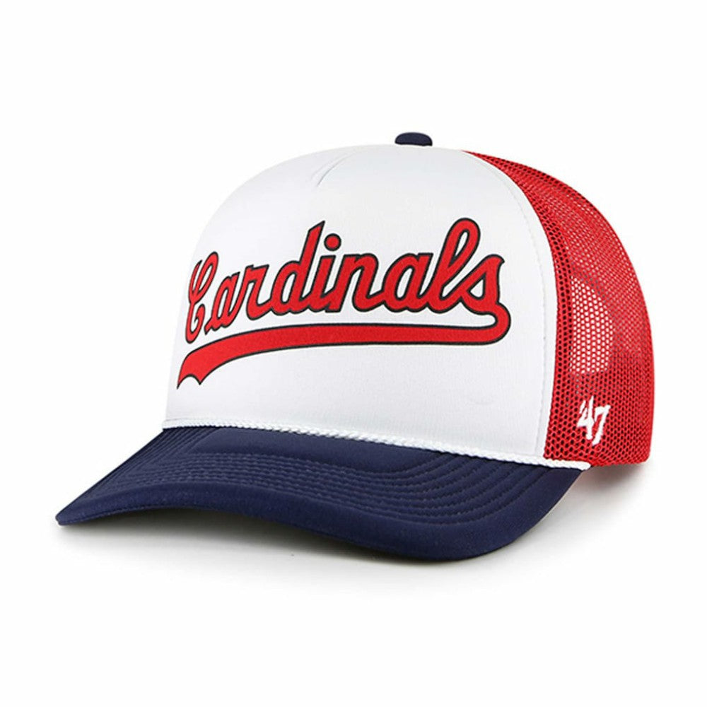 White St. Louis Cardinals '47 Foam Front Script Trucker Snapback Hat
