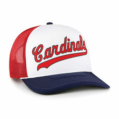 White St. Louis Cardinals '47 Foam Front Script Trucker Snapback Hat