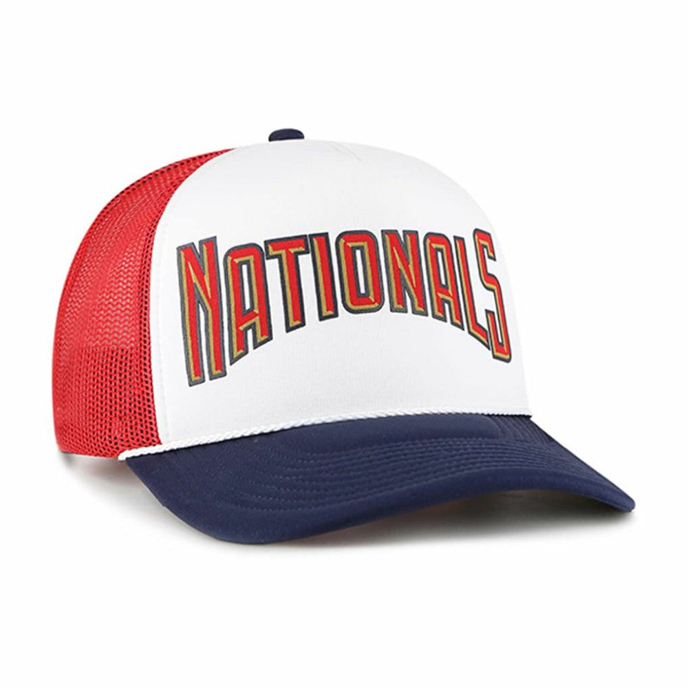 White Washington Nationals '47 Foam Front Script Trucker Snapback Hat