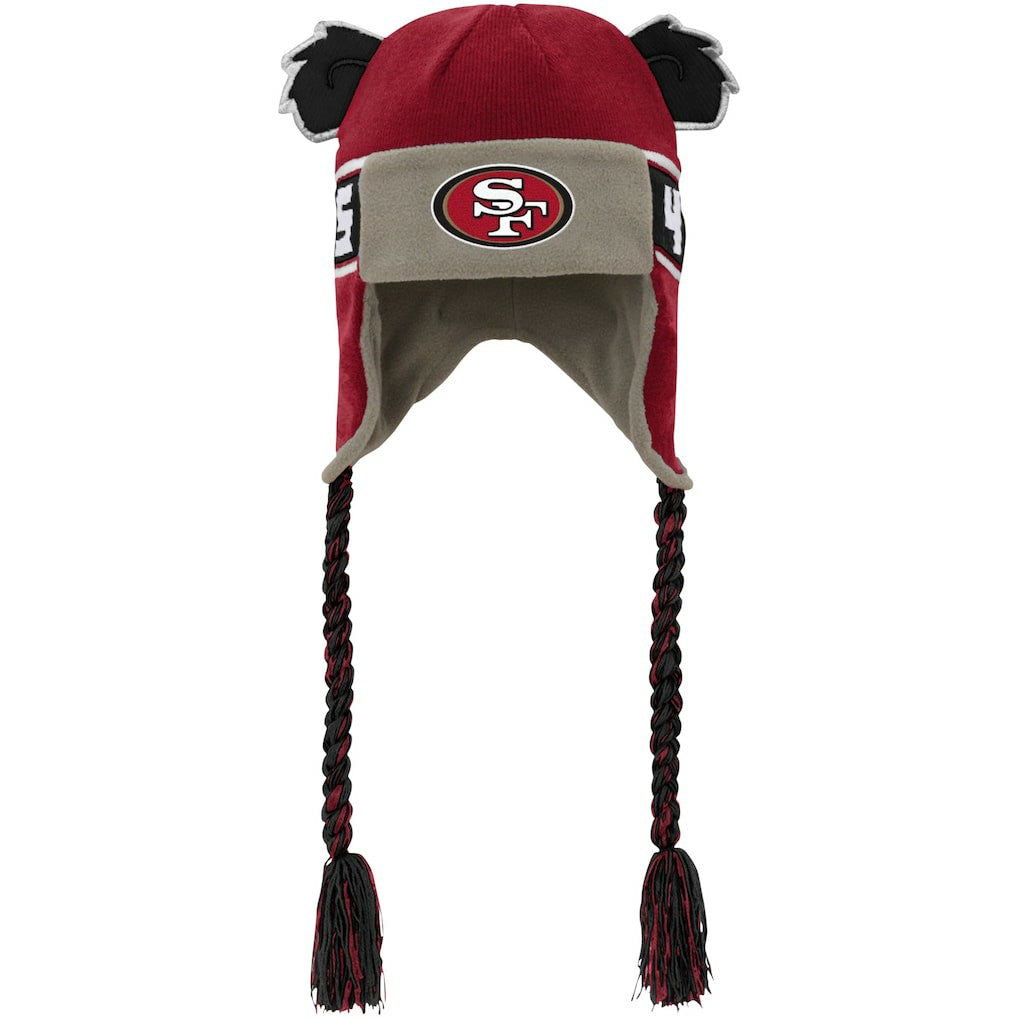 Youth Wordmark Ears Trooper Knit Hat - San Francisco 49ers Hats