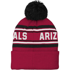 Youth Jacquard Cuffed Knit Hat with Pom - Arizona Cardinals Hats