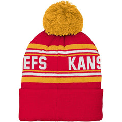 Preschool Jacquard Cuffed Knit Hat with Pom - Kansas City Chiefs Hats