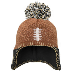 Preschool Football Head Knit Hat with Pom - New Orleans Saints Hats
