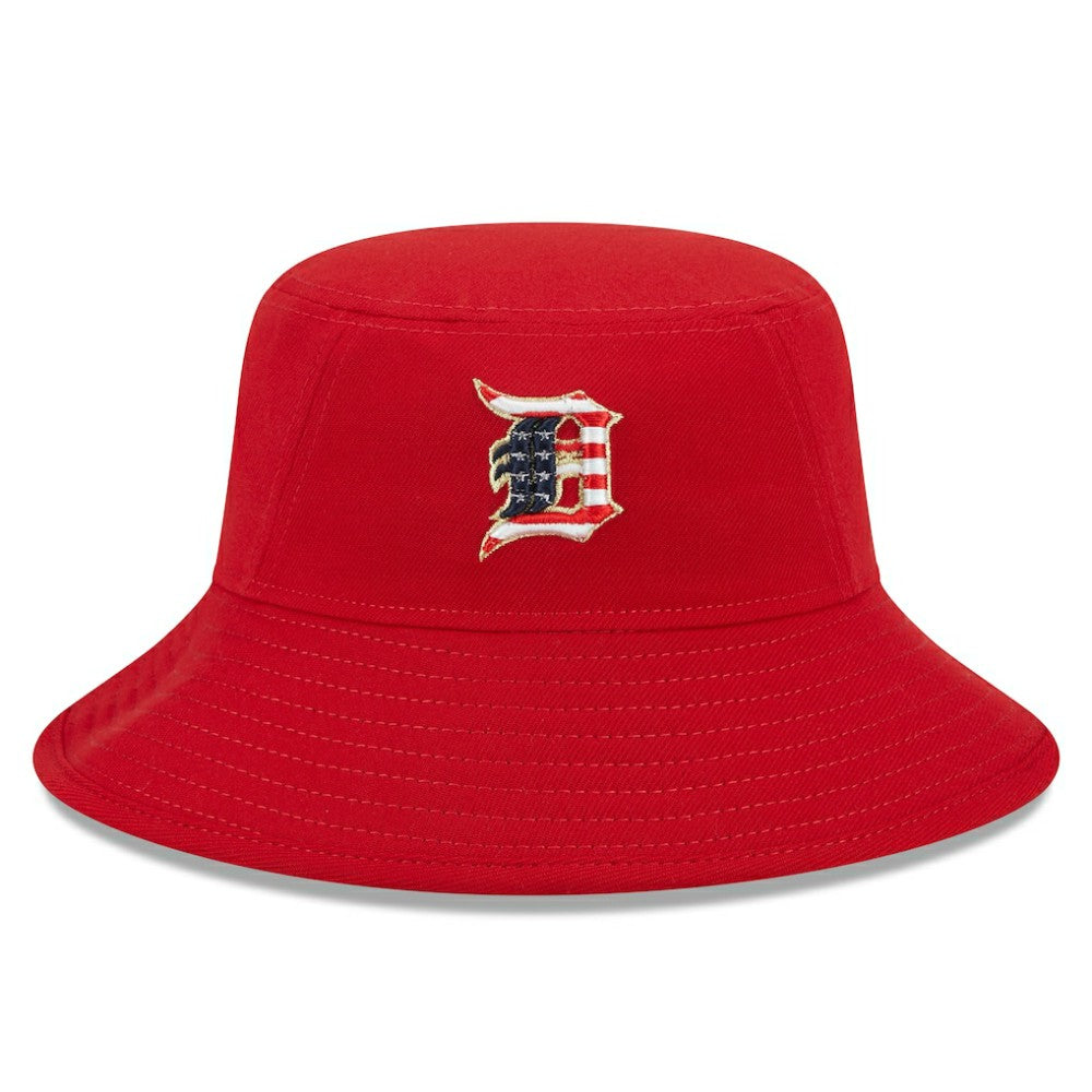 Red Detroit Tigers New Era 2023 Fourth of July Bucket Hat