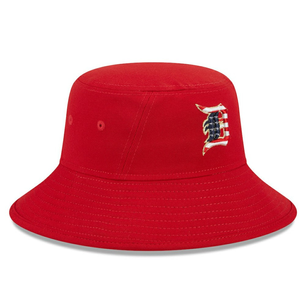 Red Detroit Tigers New Era 2023 Fourth of July Bucket Hat