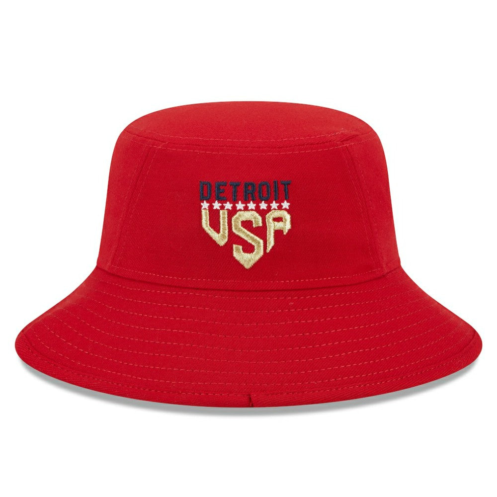 Red Detroit Tigers New Era 2023 Fourth of July Bucket Hat