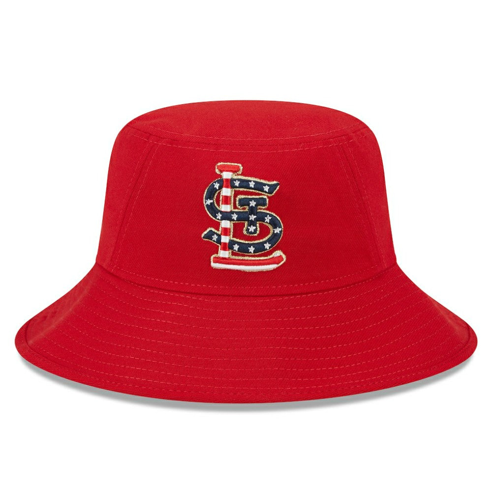 Red St. Louis Cardinals New Era 2023 Fourth of July Bucket Hat