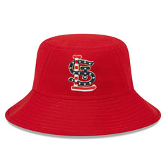 Red St. Louis Cardinals New Era 2023 Fourth of July Bucket Hat