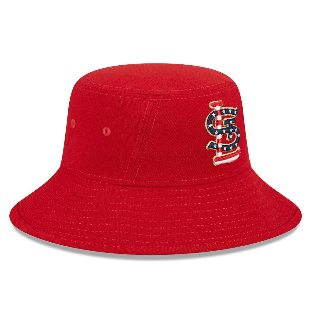 Red St. Louis Cardinals New Era 2023 Fourth of July Bucket Hat