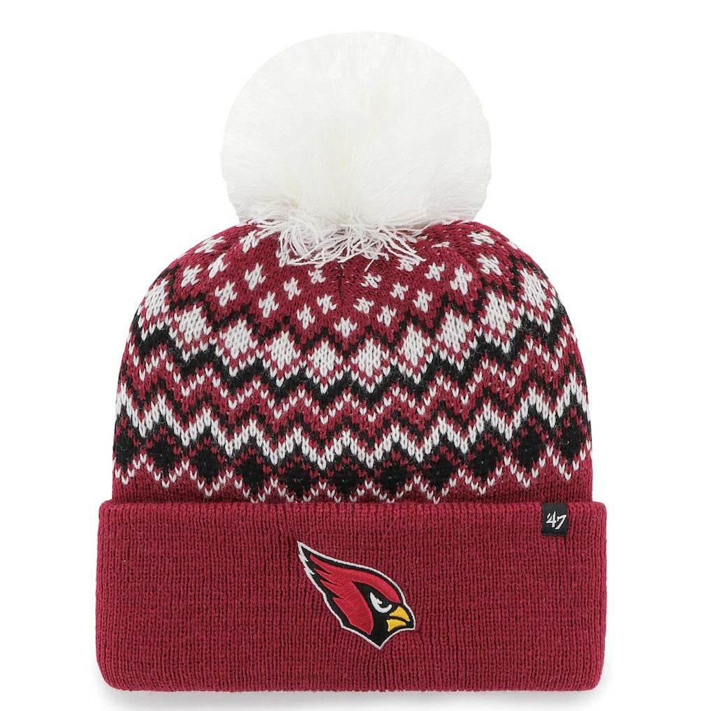'47 Women's Elsa Cuffed Knit Hat with Pom - Arizona Cardinals Hats