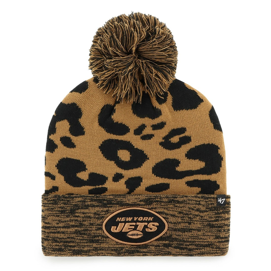 '47 Women's Rosette Cuffed Knit Hat with Pom - New York Jets Hats