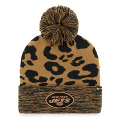 '47 Women's Rosette Cuffed Knit Hat with Pom - New York Jets Hats