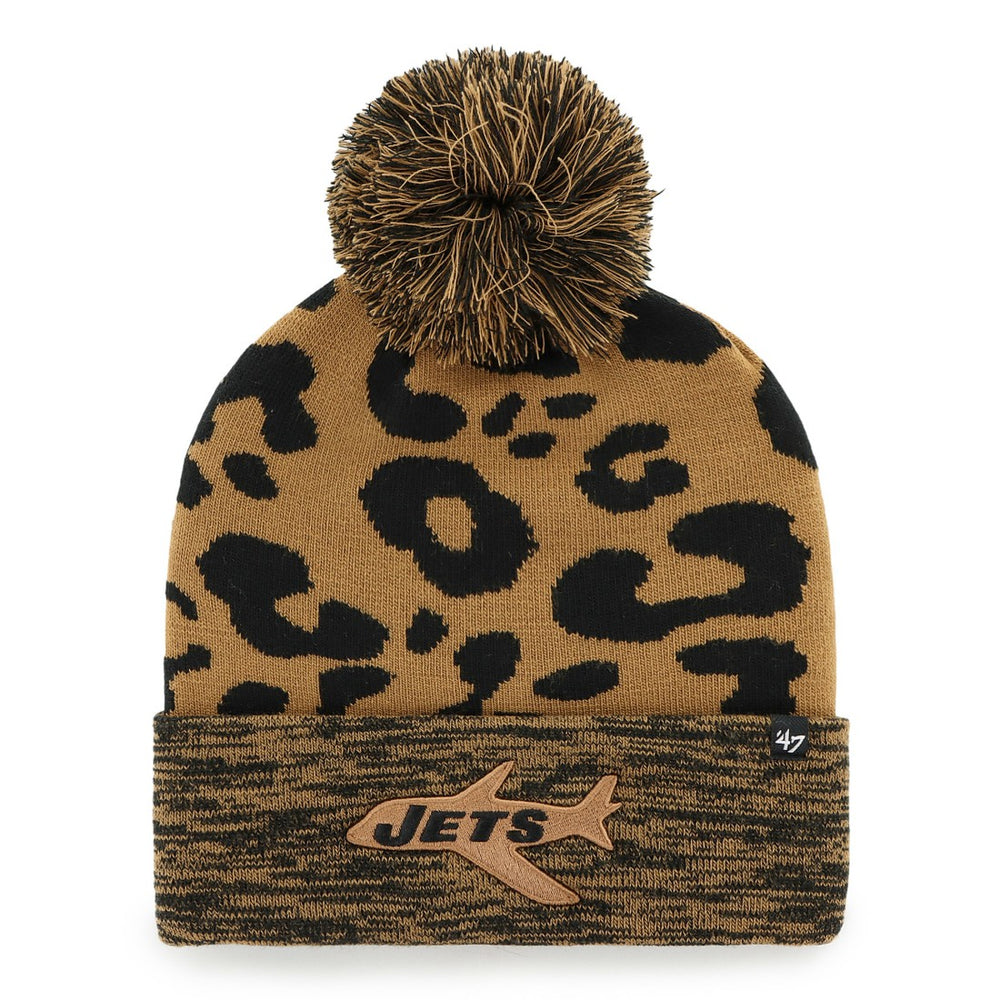 '47 Women's Rosette Cuffed Knit Hat with Pom - New York Jets Hats