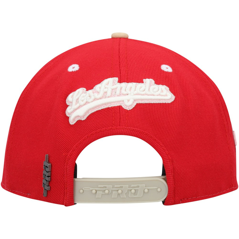 White/Red Los Angeles Dodgers Pro Standard Strawberry Ice Cream Drip Snapback Hat