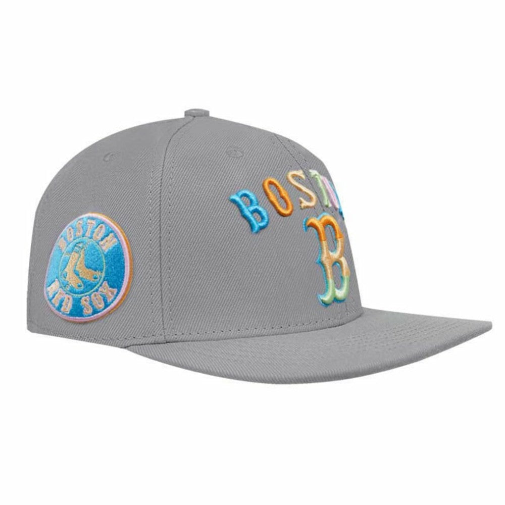 Gray Boston Red Sox Pro Standard Washed Neon Snapback Hat