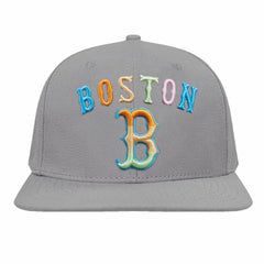 Gray Boston Red Sox Pro Standard Washed Neon Snapback Hat