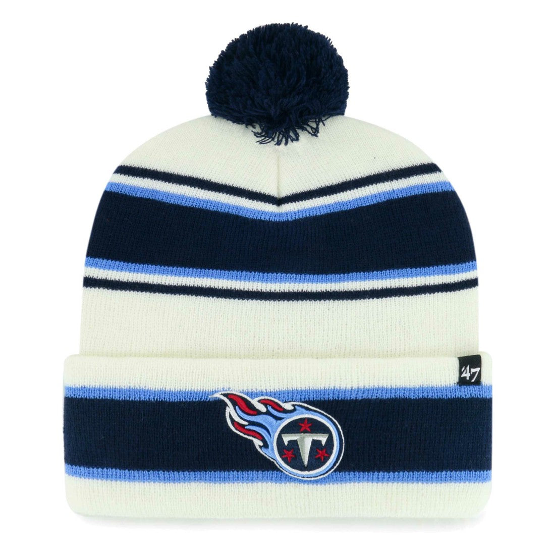 '47 Youth Stripling Cuffed Knit Hat with Pom - Tennessee Titans Hats