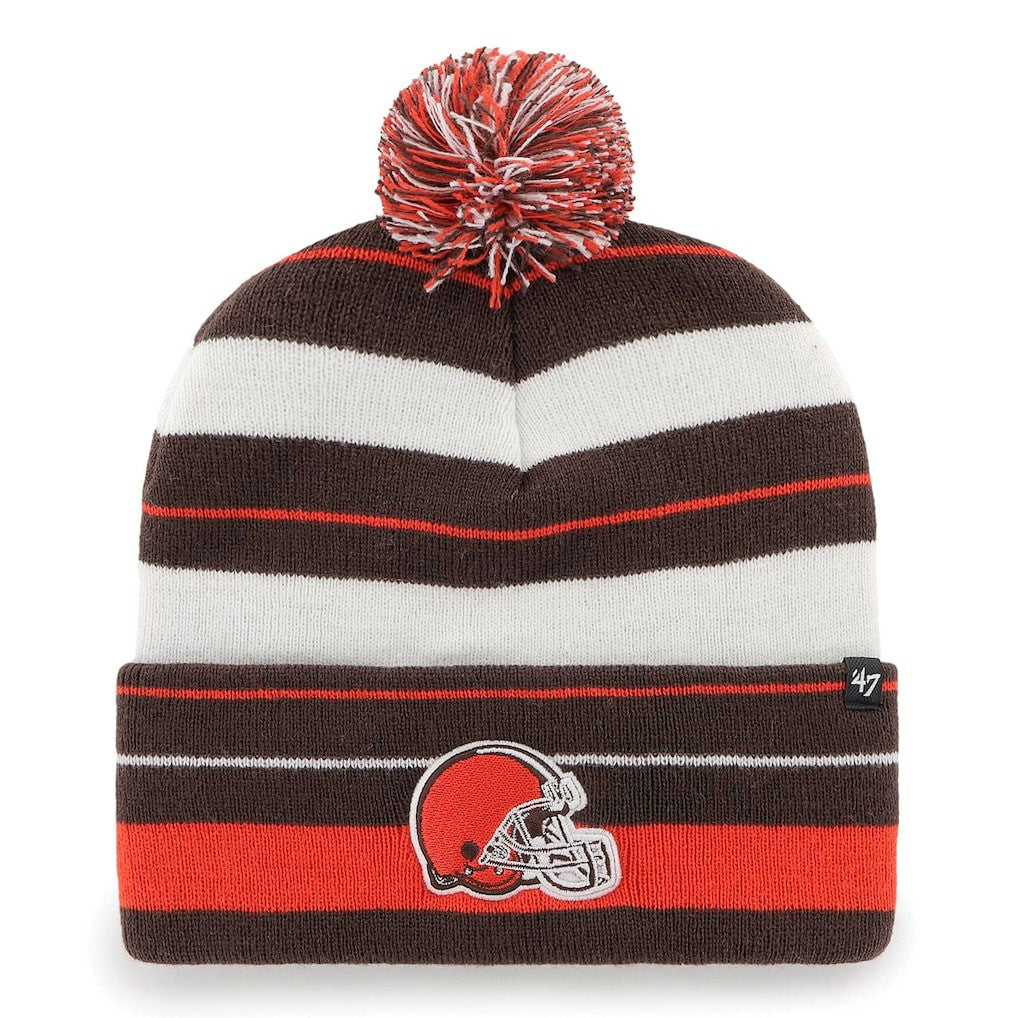 '47 Powerline Cuffed Knit Hat with Pom - Cleveland Browns Hats