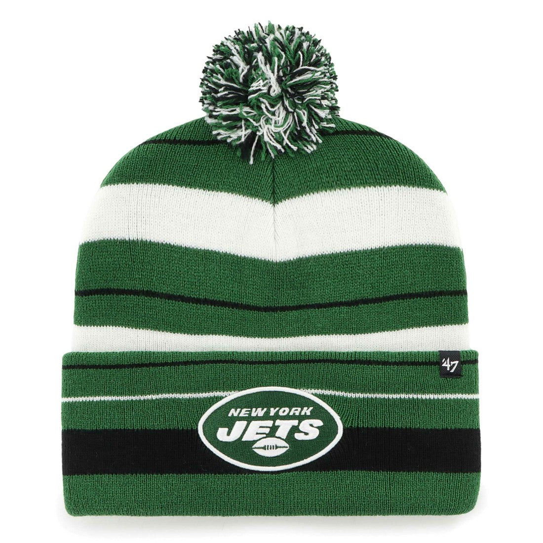 '47 Powerline Cuffed Knit Hat with Pom - New York Jets Hats