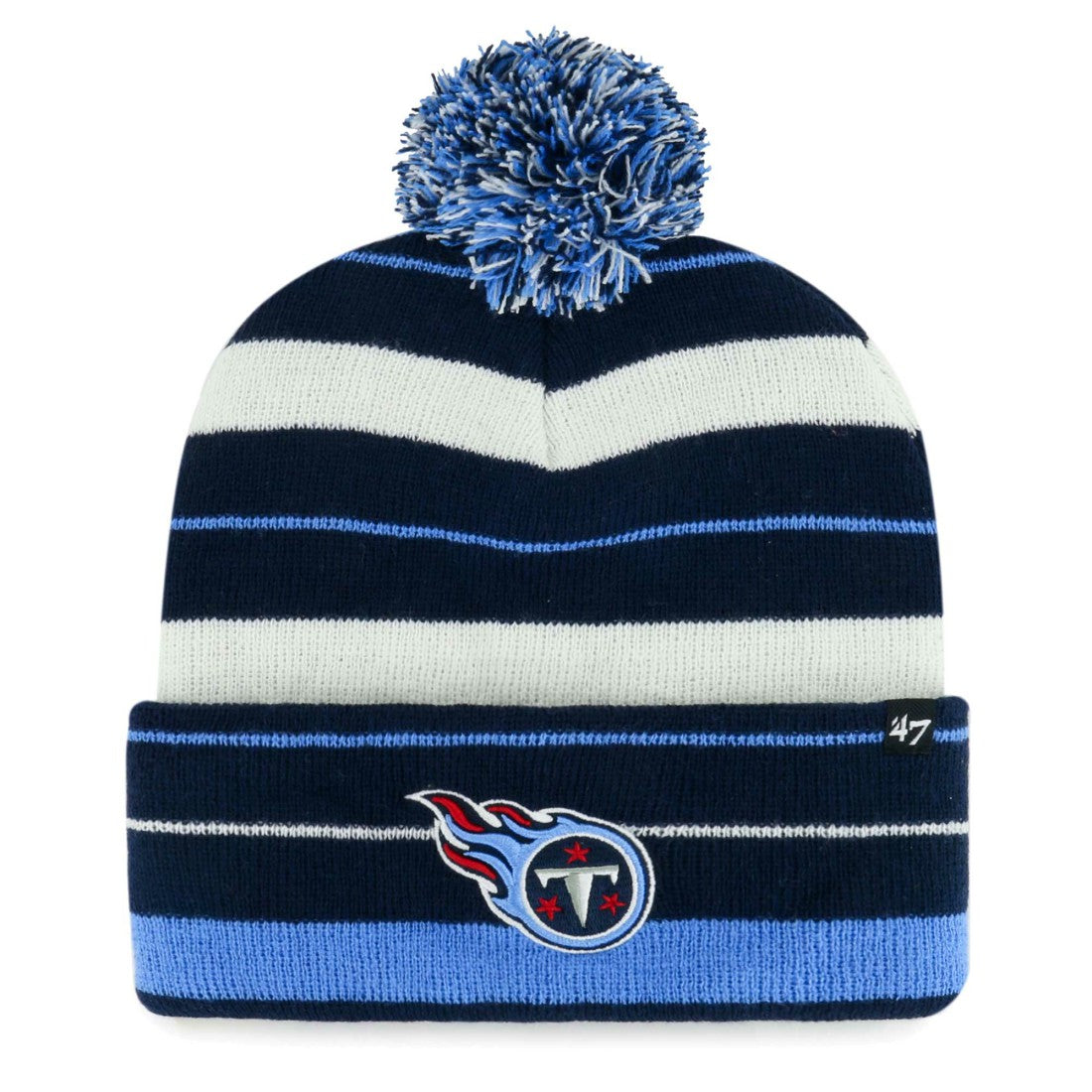 '47 Powerline Cuffed Knit Hat with Pom - Tennessee Titans Hats