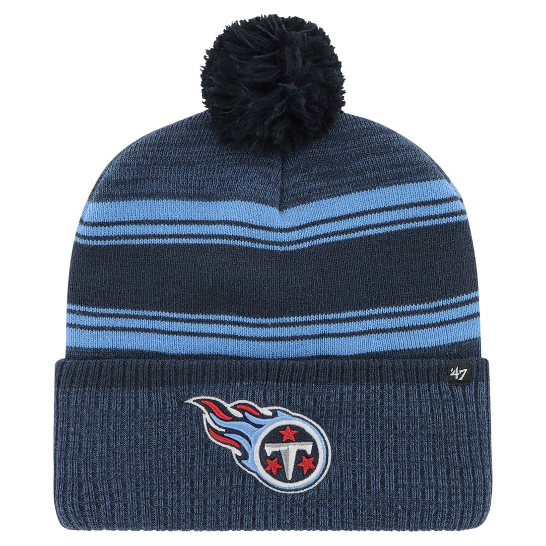 '47 Fadeout Cuffed Knit Hat with Pom - Tennessee Titans Hats