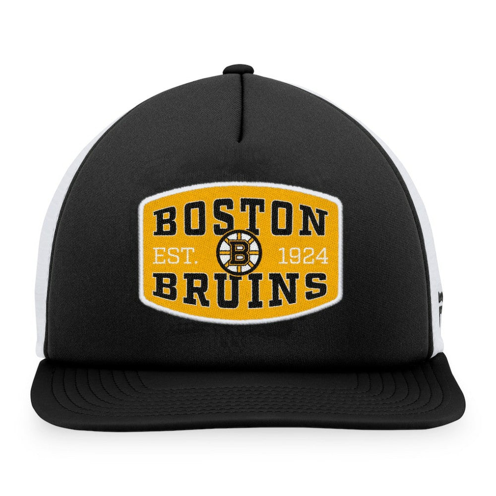 NHL Boston Bruins Fanatics Foam Front Patch Trucker Snapback Hat