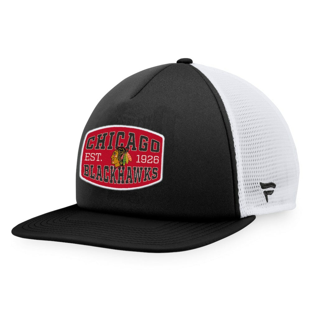 NHL Chicago Blackhawks Fanatics Foam Front Patch Trucker Snapback Hat